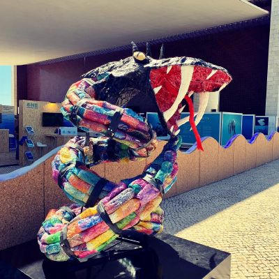Plastic Sea Monster #oceanart #oceanconservation